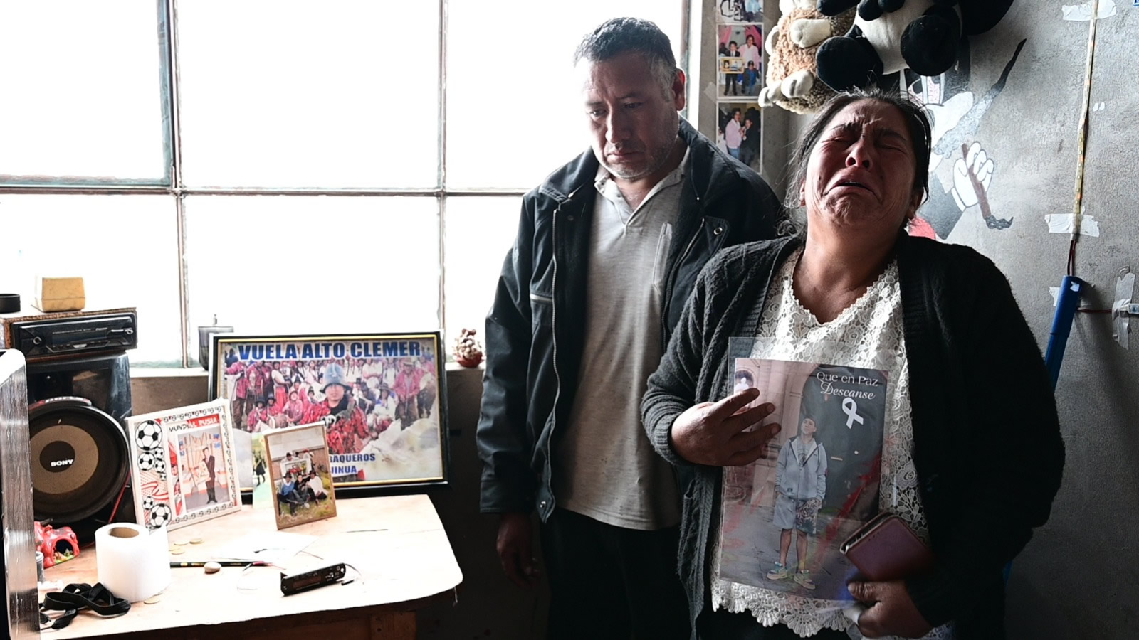 Nilda García y Reider Rojas padres de Clemer Rojas, primera persona asesinada el 15 de diciembre de 2022 en Ayacucho